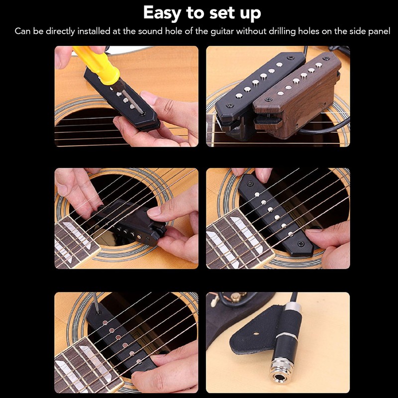 Acoustic Guitar Soundhole Pickup Humbucker Passive Soundhole Pickup for 39