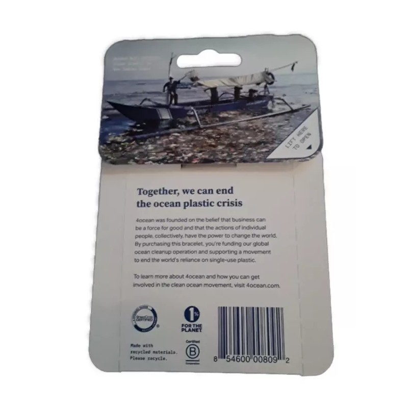 4 OCEAN BRACELET WHALE Dark & Light Blue Tie MAKE