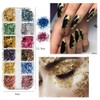 Kalolary Butterfly Nail Sequins,Nail Dried Flowers, Shiny Foil Nail Shavings,