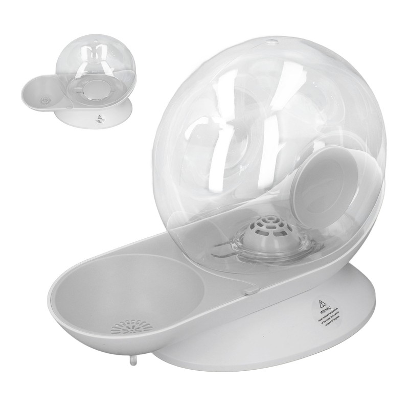 Pet Water Dispenser Snail Shape Automatic Transparent 2.8L Large Capacity