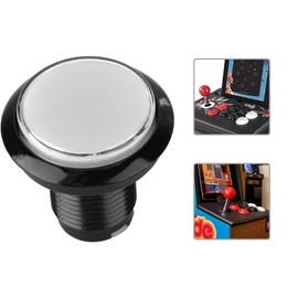 Round LED Lamp Illuminated Large to Machine Games DIY Part High Precision Cutting Acrylic Shell with 3D Cassette, Equipped with Microswitch (White)