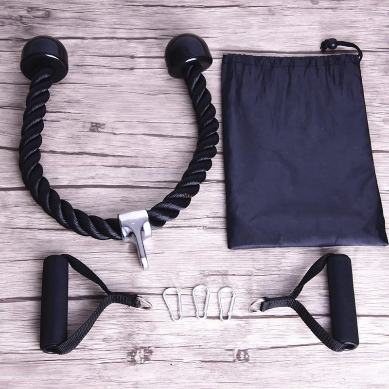 Hosioe Cable Machine Attachment Set Triceps Pull Down Rope with