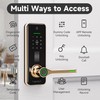 SAMUNIX Smart Fingerprint Door Lock with Handle - Premium Golden