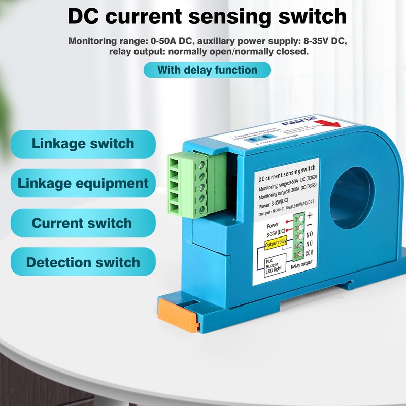 DEWIN Current Meter Switch, D366 DC Current Detection Switch with