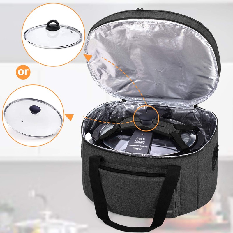 LUXJA Double Layers Slow Cooker Bag (with a Bottom Pad
