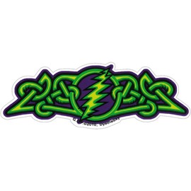 Dye the Sky Grateful Dead Slipknot with Lightening Bolt - Window Sticker/Decal (6" X 2.125")