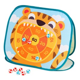 B. toys - Juguete de puntería - 3 Juegos de puntería para niños - Tablero de Tres Caras y 10 Bolas - Bolsa de Transporte portátil - 3 años o más