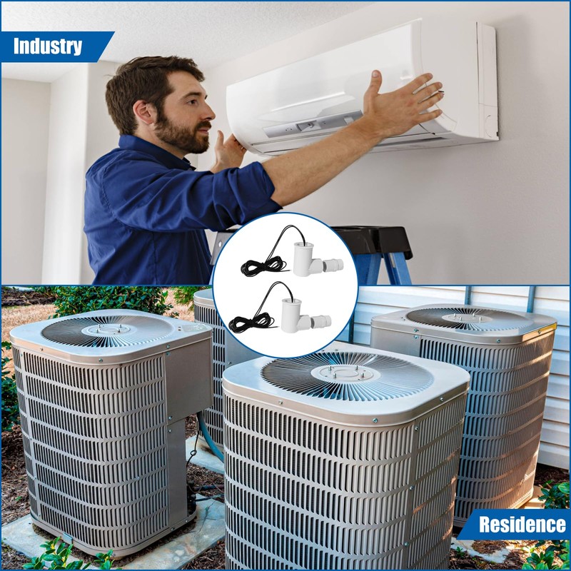 2Pack SS2 Float Switch 3/4 Inch L Shape, Versatile &