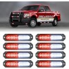 1200T Emergency Strobe Grille Lights 8pcs 12 LED Sync Safety