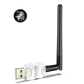 Class 1 Long Range Bluetooth Adapter for PC, QGOO USB Bluetooth Adapter for PC 5.3+EDR, Bluetooth Dongle Bluetooth Receiver Support Windows10/8.1/8/7（white-120）