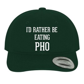 I'd Rather Be Eating Pho - Soft Dad Hat Baseball Cap, Forest, One Size