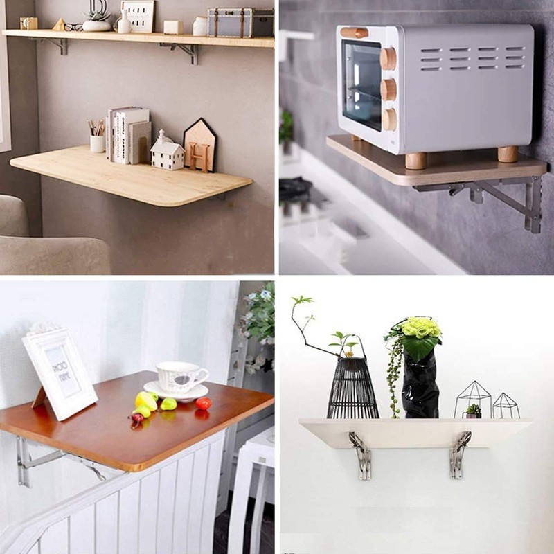 Fold Shelf Brackets (10 inch, Stainless Steel)