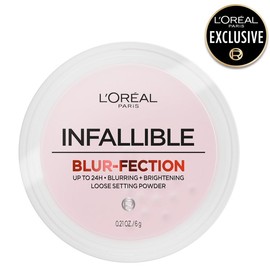Infallible Blur-fection Setting Powder: 24-Hour Wear, Transfer-Resistant, and Lightweight for a Flawless Finish, L'Oréal Paris Makeup Matte:_Pink Deep