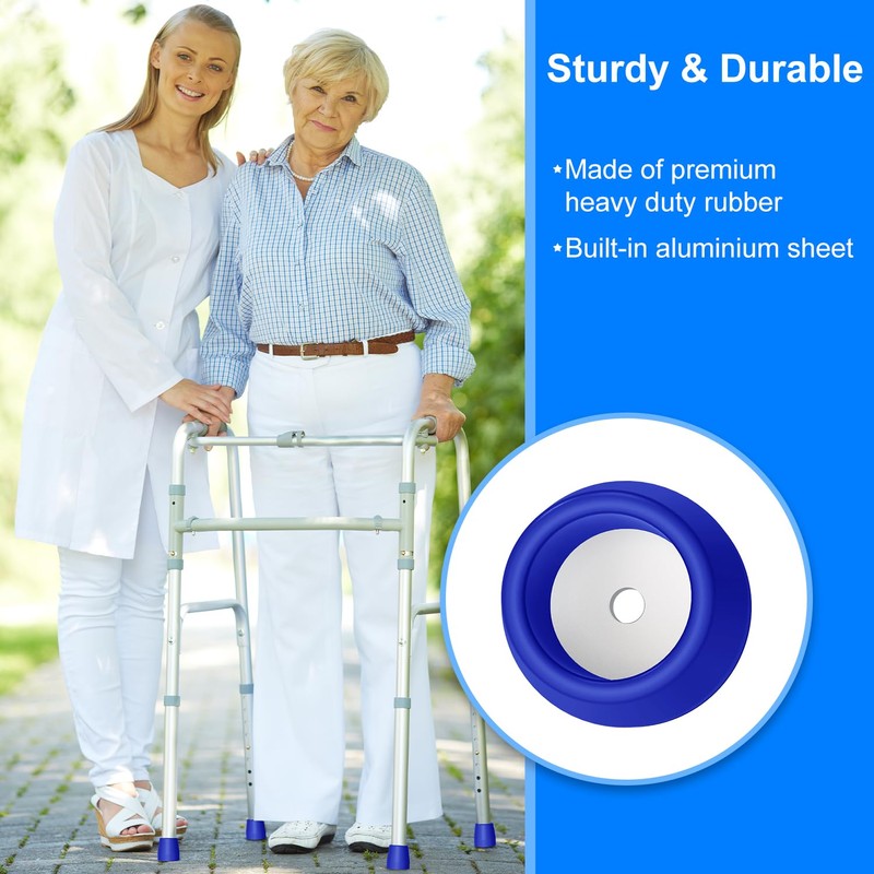 supregear Rubber Feet 25 mm for Folding Walkers, Pack of