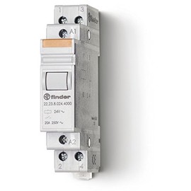 Finder 222380244000PAS AGSNO2 Modular Relay 24 Vac 1 NO + 1 NC 20A