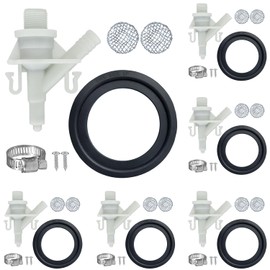 1 Kit is 385311641 RV Toilet Water Valve Kit & 385311658 Flush Ball Seal Replacement, What You Will Get is 6 Kit, Fit for 300 301 310 320 Series Pedal-Flush Toilets Camper Trailer RV Toilet