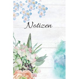 Notizen: Blanko Floral Design Heft für Aufzeichnungen Lettering Handschrift | Kreatives Geschenk für Kinder und Erwachsene | Frauen Männer Freundinnen und Kollegen