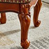 HOOTSMALL Footstool and Ottomans Small Foot Stool with Fiber Leather