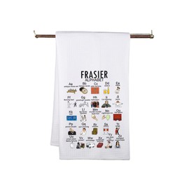 Generic Frasier Kitchen Towel - Medium, Farmhouse Style - 23.5 x 16 cm - Polyester/Polyamide Blend - Perfect for Drying Hands & Dishes - Great Gift Idea