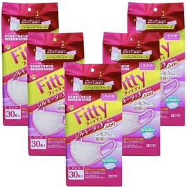 【5個セット】フィッティ シルキータッチ 小さめ 30枚入 【マスクケース付き】