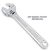 OEMTOOLS 22652 10 Inch Adjustable Wrench, Chrome Plated Wide Jaw