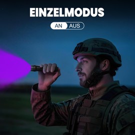 BraiseBeam UV Torch 395 nm, Black Light Lamp with Focus Adjustment, Waterproof IP65, Portable LED Torch for UV Resin, Amber Search, Minerals, Urine