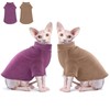 Idepet Sphynx Cats Sweater 2 Pack,Turtleneck Hairless Cat Shirt Soft