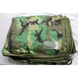 Winston Salem Industries for the Blind New Genuine US Military Surplus USGI Woodland Camo Poncho Liner Woobie Blanket