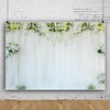 ASDCXZ Flower Wall Background 3 x 2.5 m, White Green