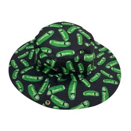 KGM Cool Pickle Cucumber Style Print Festival Bucket hat (Boonie Black)
