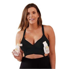 BRAVADO! DESIGNS Original Pumping & Nursing Bra (Black, S Full Cup)