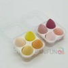 Peach Egg Puff, Waterdrop, and Beauty Blender Makeup Sponge Set (4 Pieces) with Case Puff Set 2ea