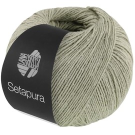 LANA GROSSA Setapura Pleasantly Soft Matte Silk Yarn Hand Knitting Yarn Made of 100% Silk 50 g Wool for Knitting and Crocheting 200 m Yarn