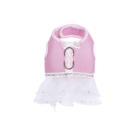 Leconpet Small and Medium Dog Mesh Harness Vest Comfortable Harness, Dog Harness Dress (XS, Pink)