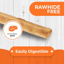 Canine Naturals Canine Naturals Beef Chew - Rawhide Free Dog Treats - Made With Real Beef - Poultry Free Recipe - All-Natural and Easily Digestible - 10 Pack of 5 Inch Stick Chews