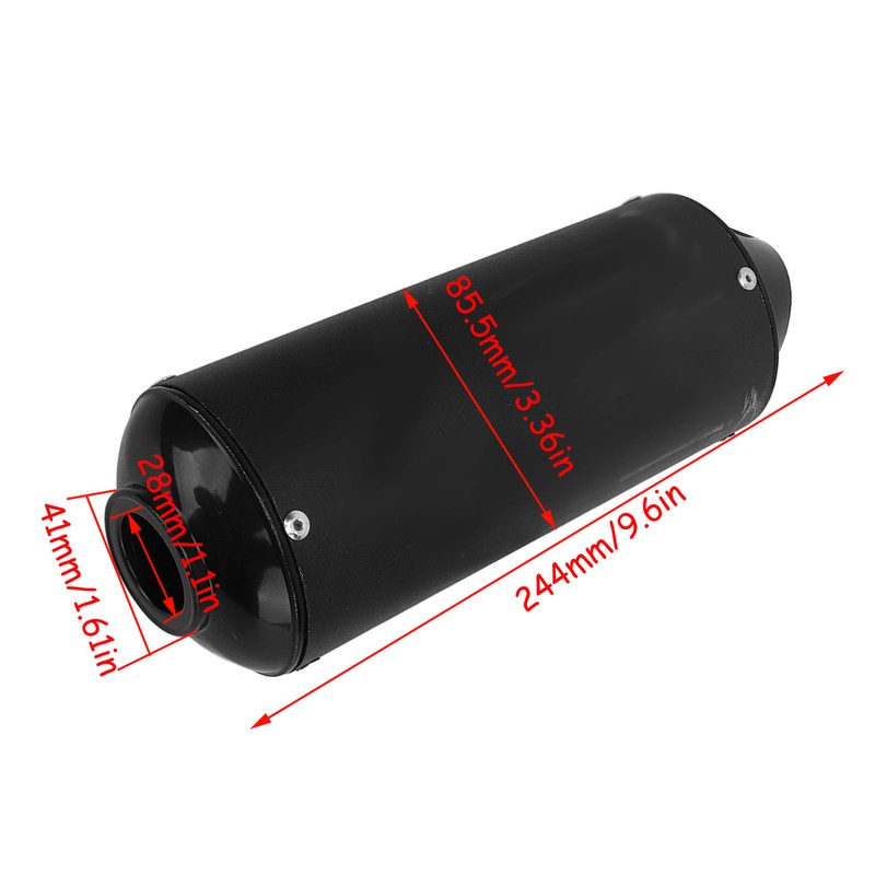 28mm Exhaust Muffler Silencer Pipe With Clamp Fit For 110cc