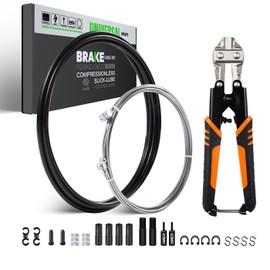 Chooee Bicycle Brake Cable Set, Bicycle Brake Cable Front/Rear with Cable Scissors, Universal Bicycle Brake Cable, 2.8 m Bowden Cable, Inner Cable with Oil Hose, 3.5 m Set for Road Bike, MTB, City