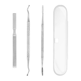 Nail Care 3-Piece Set, Sonde Nail Scalking Remover, File for Deformed Nails, Thick Nails, Can Be Used for Caring and Finishing Deformed Nails, with Case