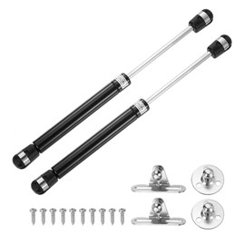 sourcing map 10 Inch 80N/18lb Gas Shock Strut Lift Support, Gas Spring for RV, Bed Floor, Hatch Door, TV Cabinet, Box Lid (Black, Set of 4)