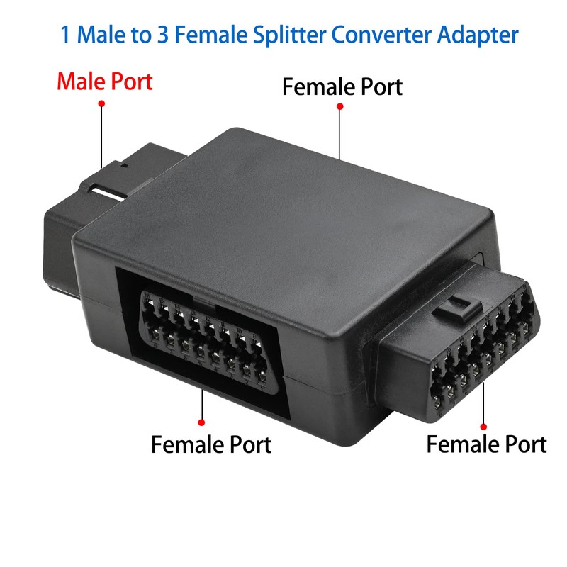 iKKEGOL Pocket OBD2 Splitter Adapter Full 16 Pin 1 Male