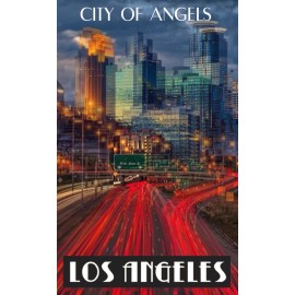 Los Angeles City of Angels Poster New Giclée Print Colorful Depiction of LA Life