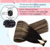 Ugeat I Tip Hair Extensions Real Human Hair Natural Black