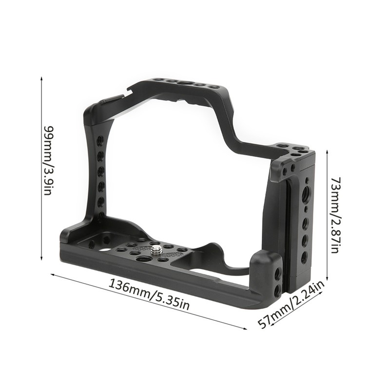Metal Camera Cage Rig with Grip Handle Cold Shoe Expansion