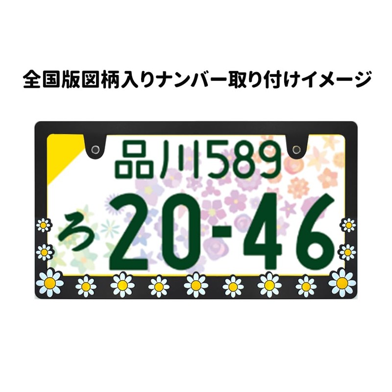 DAISY License Plate Frame, 3D Floral Pattern, Matte, License Frame,