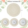 12 Inch Placemats,Round Braided Placemats Set of 4,Washable Heat Resistant