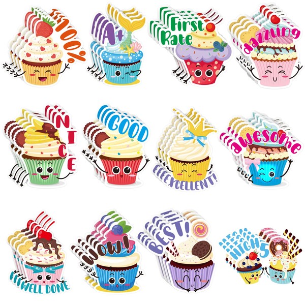 300 Pcs Scratch and Sniff Sticker for Kids Smelly Scented Motivational Stickers Reward Stickers Teacher Stickers Incentive Positive Stickers for Student Classroom Chart School Supplies (Dessert)