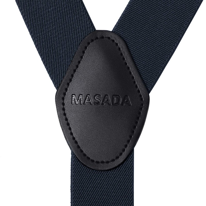 MASADA Men's Braces with Robust Lobster Clasp Fully Adjustable 3.5