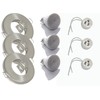 JungesLicht Set of 3 LED Recessed Spotlights IP65 Brushed Stainless