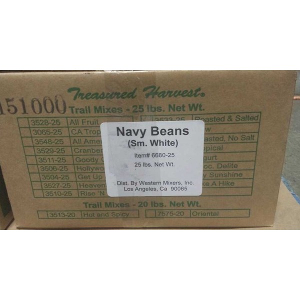 Dried Navy Small White Beans - 25 lb.
