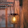 Hanging Solar Lanterns, Solar Lights Outdoor Waterpoof, Solar Chandelier with